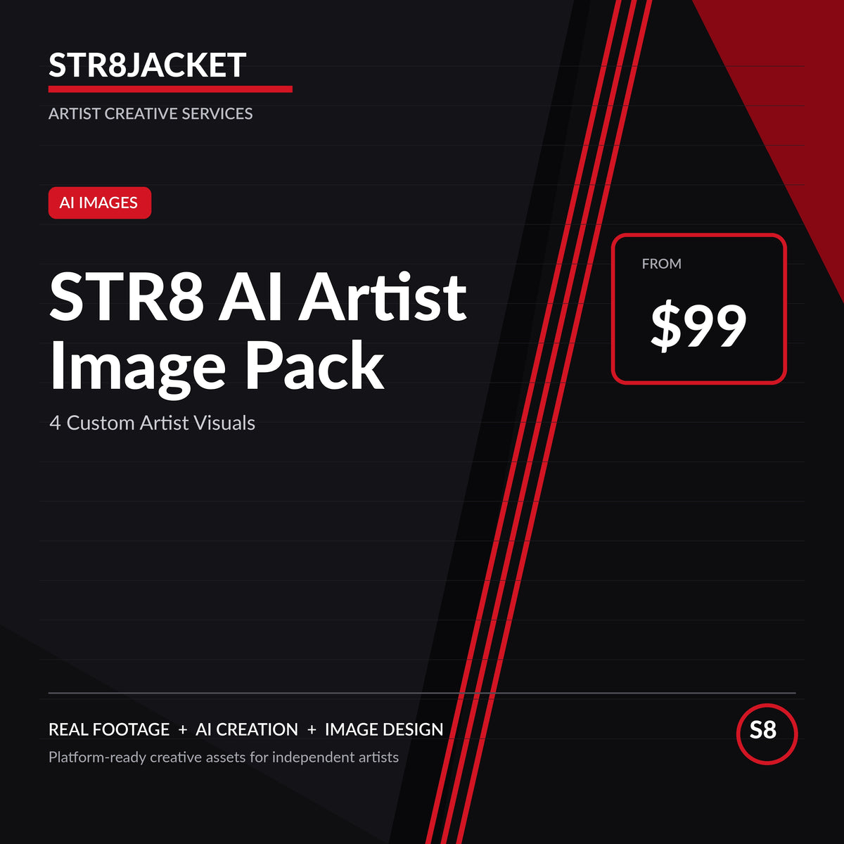 STR8 AI Artist Image Pack — STR8JACKET artist creative service
