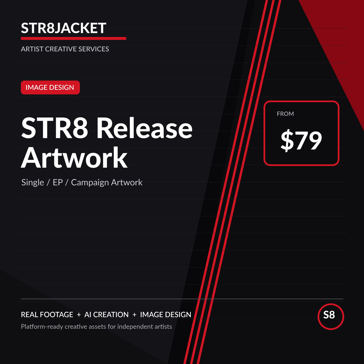 STR8 Release Artwork — STR8JACKET artist creative service