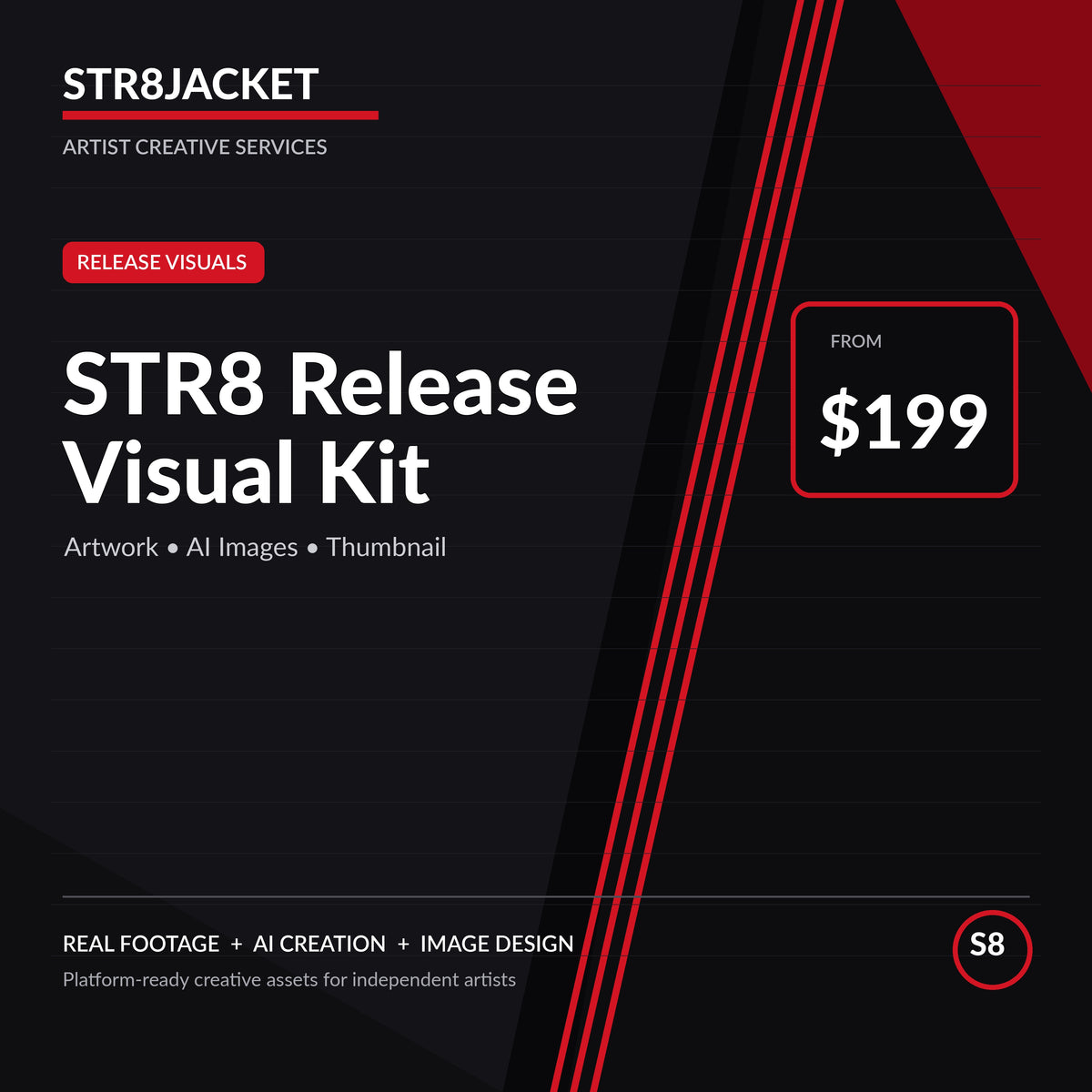 STR8 Release Visual Kit — STR8JACKET artist creative service