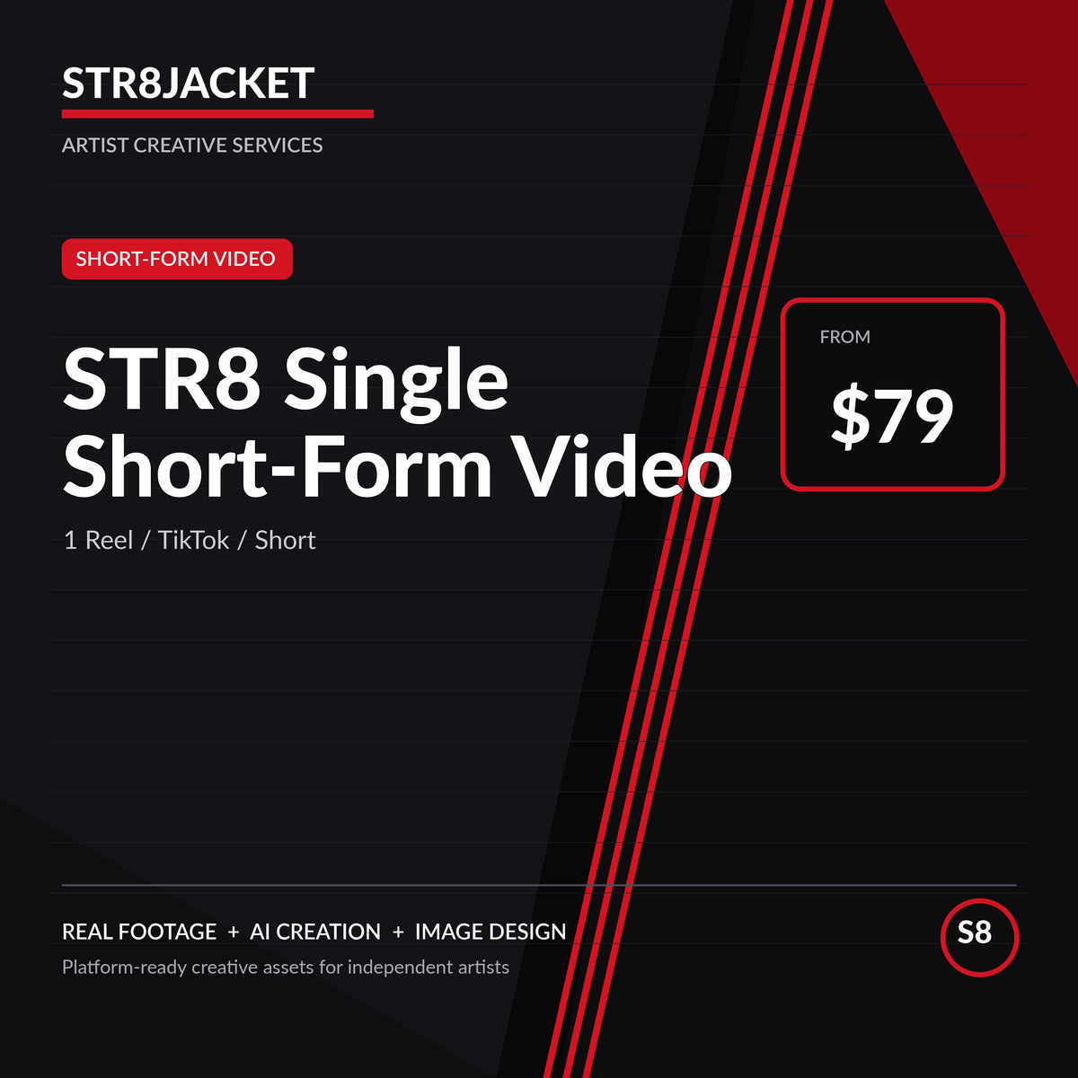 STR8 Single Short-Form Video — STR8JACKET artist creative service